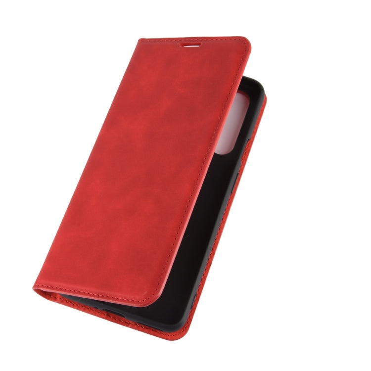 For OnePlus Nord Retro-skin Business Magnetic Suction Leather Case with Holder & Card Slots & Wallet