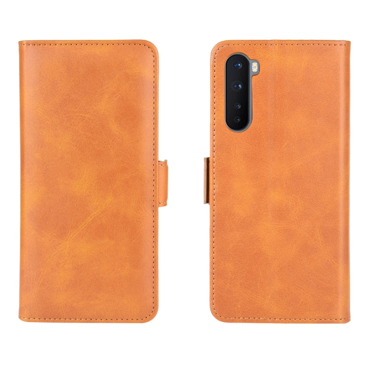 For OnePlus Nord Dual-side Magnetic Buckle Horizontal Flip Leather Case with Holder & Card Slots & Wallet
