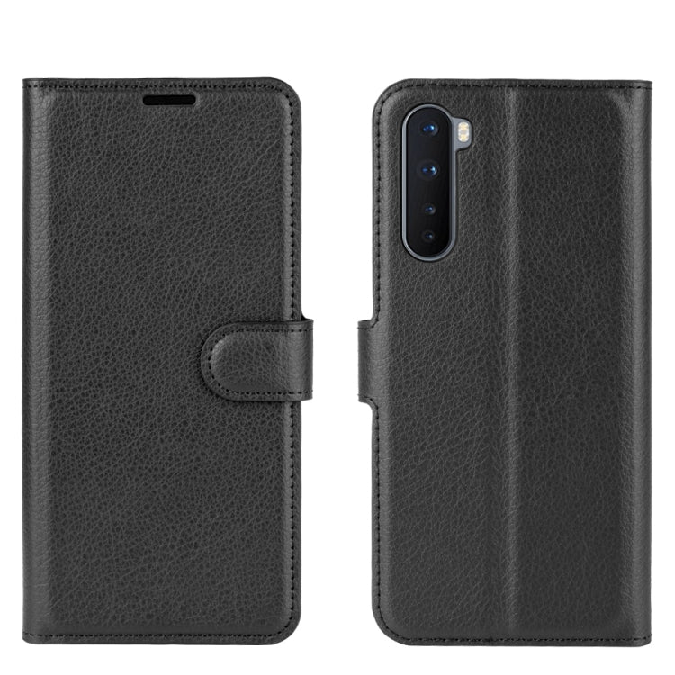 For OnePlus Nord Litchi Texture Horizontal Flip Protective Case with Holder & Card Slots & Wallet