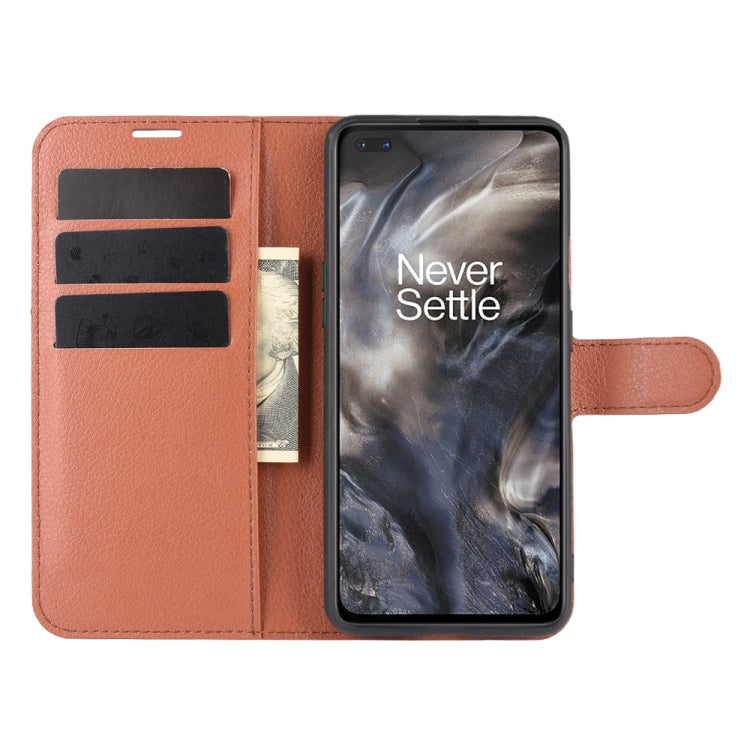 For OnePlus Nord Litchi Texture Horizontal Flip Protective Case with Holder & Card Slots & Wallet