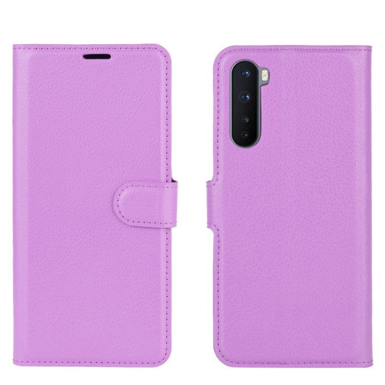 For OnePlus Nord Litchi Texture Horizontal Flip Protective Case with Holder & Card Slots & Wallet
