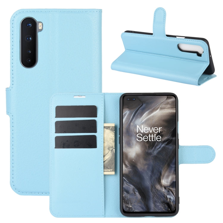 For OnePlus Nord Litchi Texture Horizontal Flip Protective Case with Holder & Card Slots & Wallet