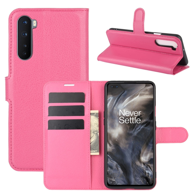 For OnePlus Nord Litchi Texture Horizontal Flip Protective Case with Holder & Card Slots & Wallet