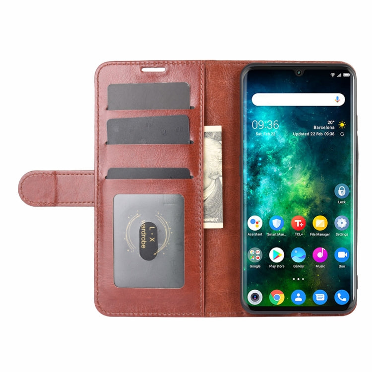 For TCL 10 Pro R64 Texture Single Horizontal Flip Protective Case with Holder & Card Slots & Wallet& Photo Frame