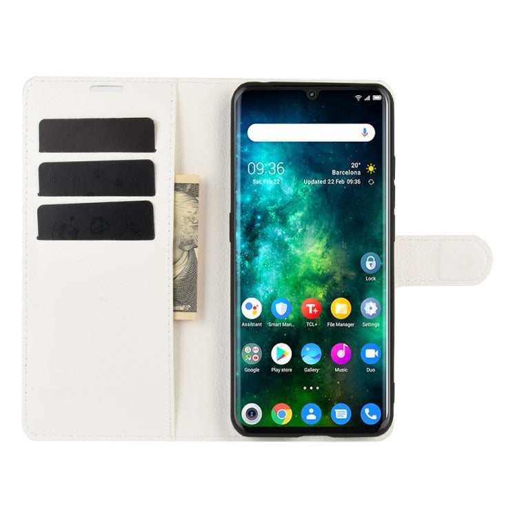 For TCL 10 Pro Litchi Texture Horizontal Flip Protective Case with Holder & Card Slots & Wallet