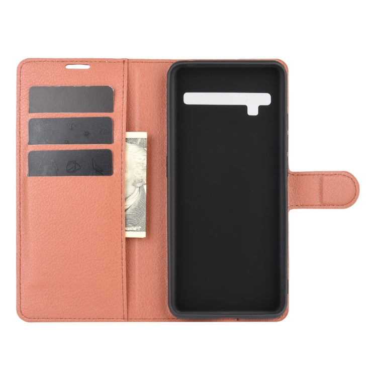 For TCL 10 Pro Litchi Texture Horizontal Flip Protective Case with Holder & Card Slots & Wallet