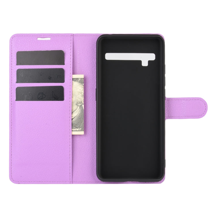 For TCL 10 Pro Litchi Texture Horizontal Flip Protective Case with Holder & Card Slots & Wallet