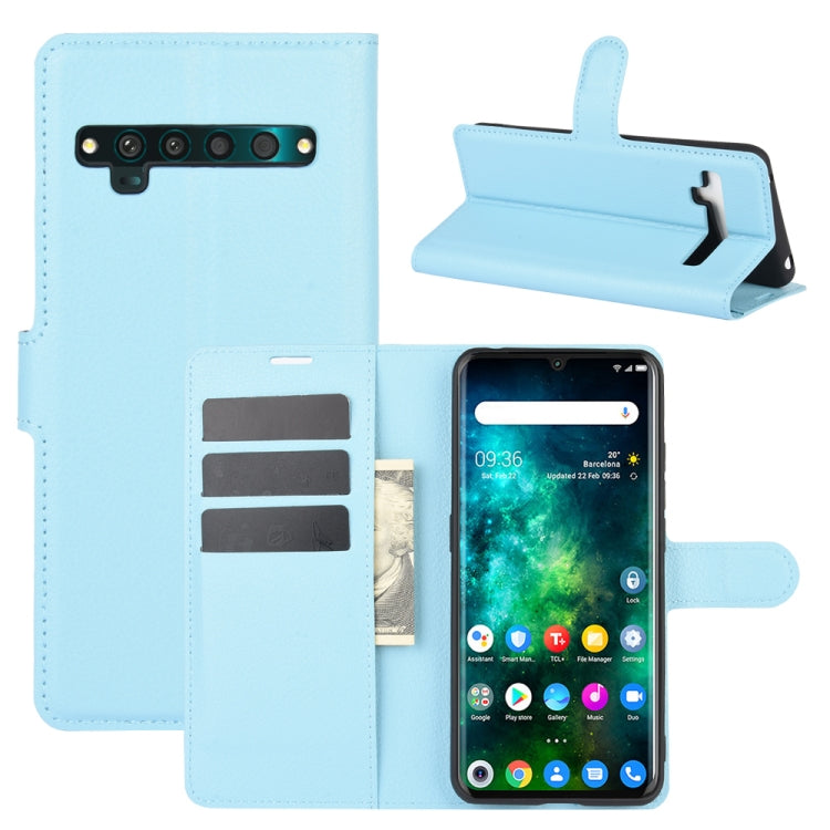 For TCL 10 Pro Litchi Texture Horizontal Flip Protective Case with Holder & Card Slots & Wallet