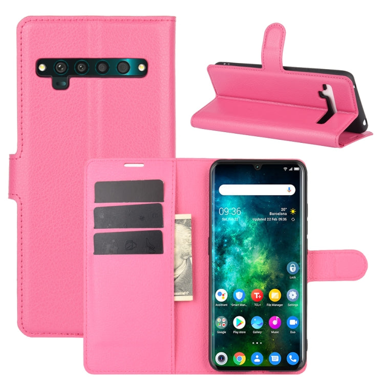 For TCL 10 Pro Litchi Texture Horizontal Flip Protective Case with Holder & Card Slots & Wallet