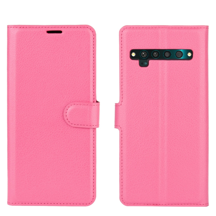 For TCL 10 Pro Litchi Texture Horizontal Flip Protective Case with Holder & Card Slots & Wallet