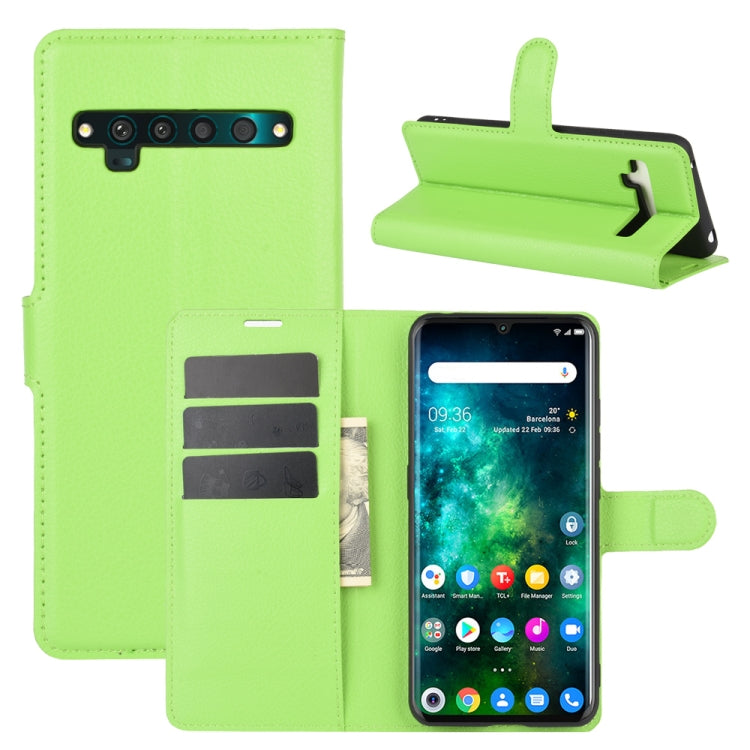 For TCL 10 Pro Litchi Texture Horizontal Flip Protective Case with Holder & Card Slots & Wallet