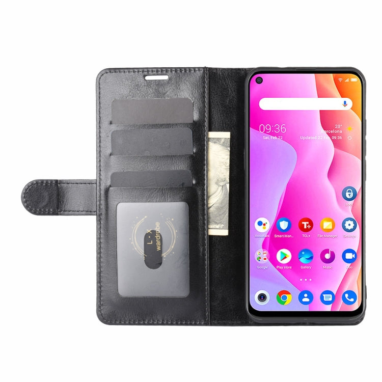 For TCL 10L R64 Texture Single Horizontal Flip Protective Case with Holder & Card Slots & Wallet& Photo Frame