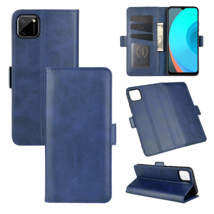 For OPPO Realme C11 Dual-side Magnetic Buckle Horizontal Flip Leather Case with Holder & Card Slots & Wallet
