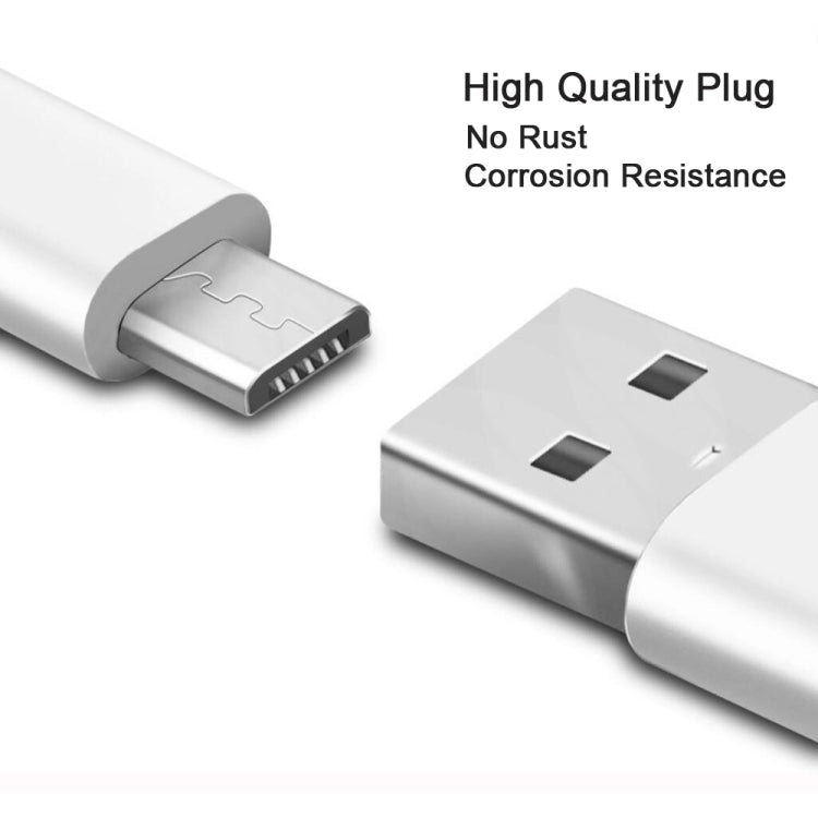 2.4A USB Male to Micro USB Male Interface Charge Cable, Length: 2m (White)
