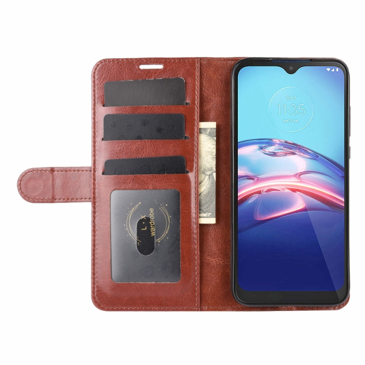 For Motorola Moto E 2020 R64 Texture Single Horizontal Flip Protective Case with Holder & Card Slots & Wallet& Photo Frame