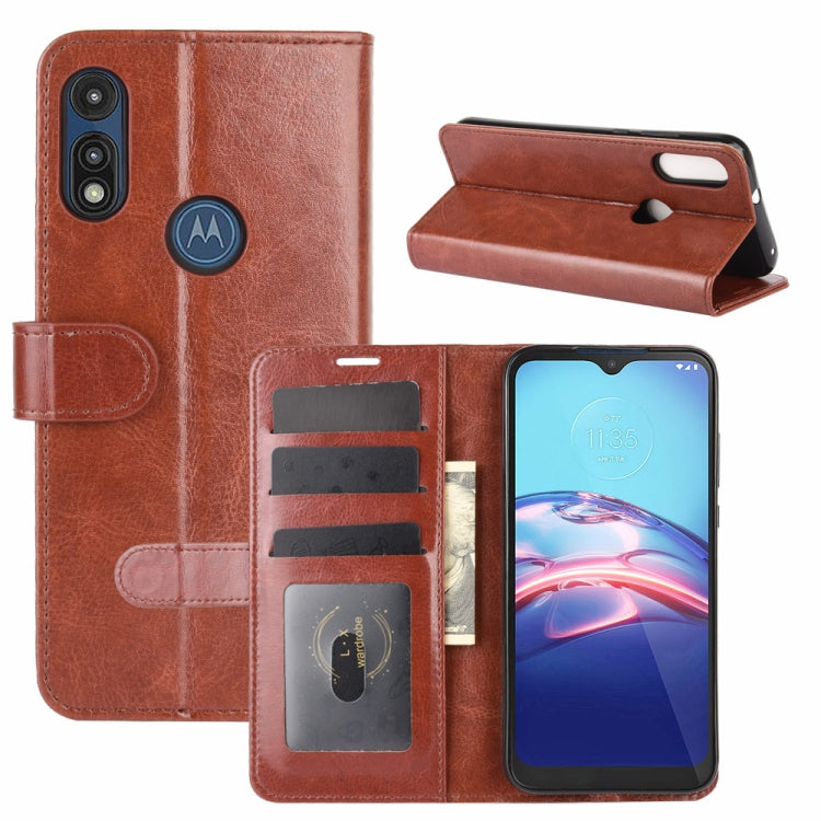 For Motorola Moto E 2020 R64 Texture Single Horizontal Flip Protective Case with Holder & Card Slots & Wallet& Photo Frame