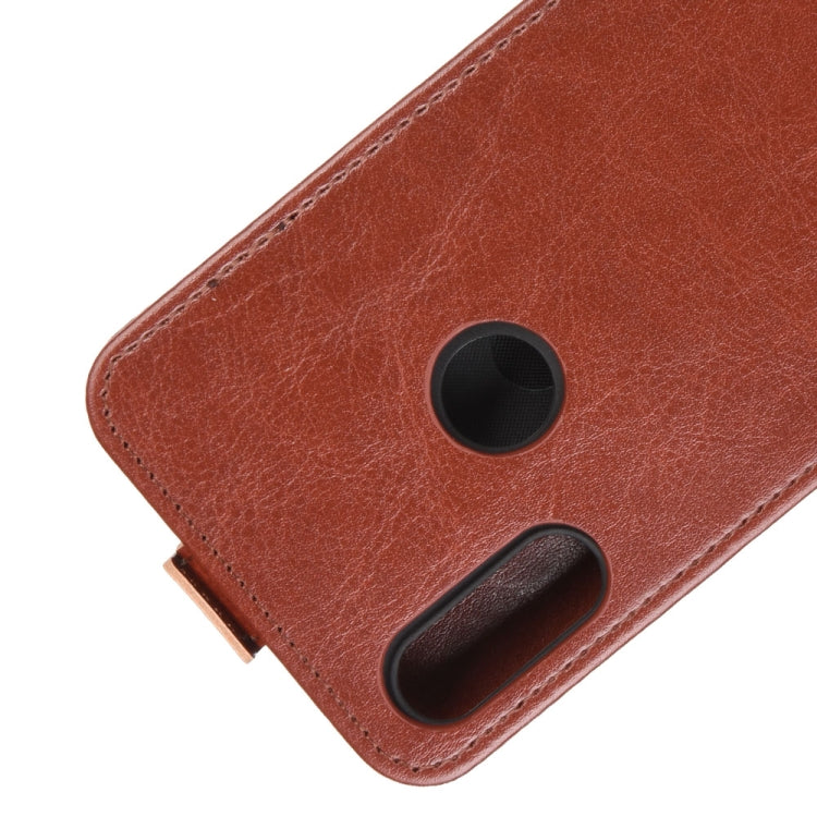 For Motorola Moto E 2020 R64 Texture Single Vertical Flip Leather Protective Case with Card Slots & Photo Frame