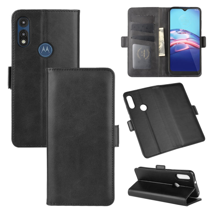 For Motorola Moto E 2020 Dual-side Magnetic Buckle Horizontal Flip Leather Case with Holder & Card Slots & Wallet