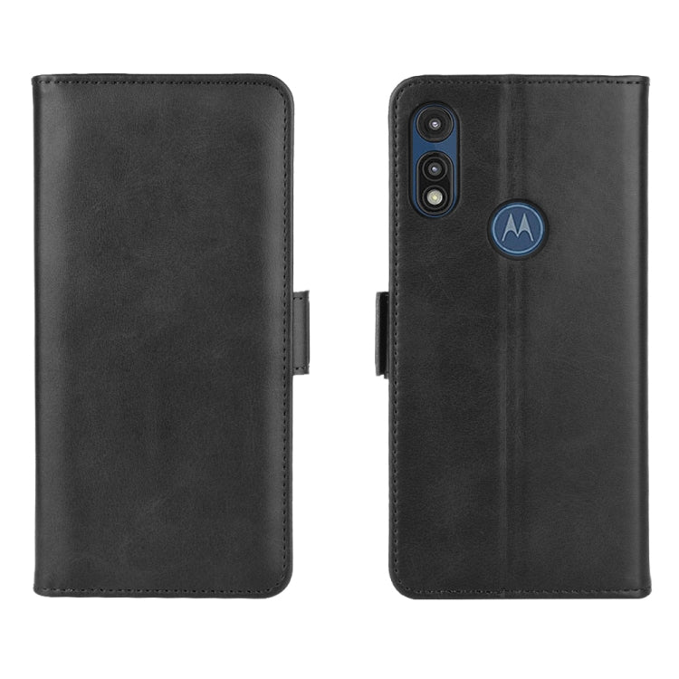 For Motorola Moto E 2020 Dual-side Magnetic Buckle Horizontal Flip Leather Case with Holder & Card Slots & Wallet