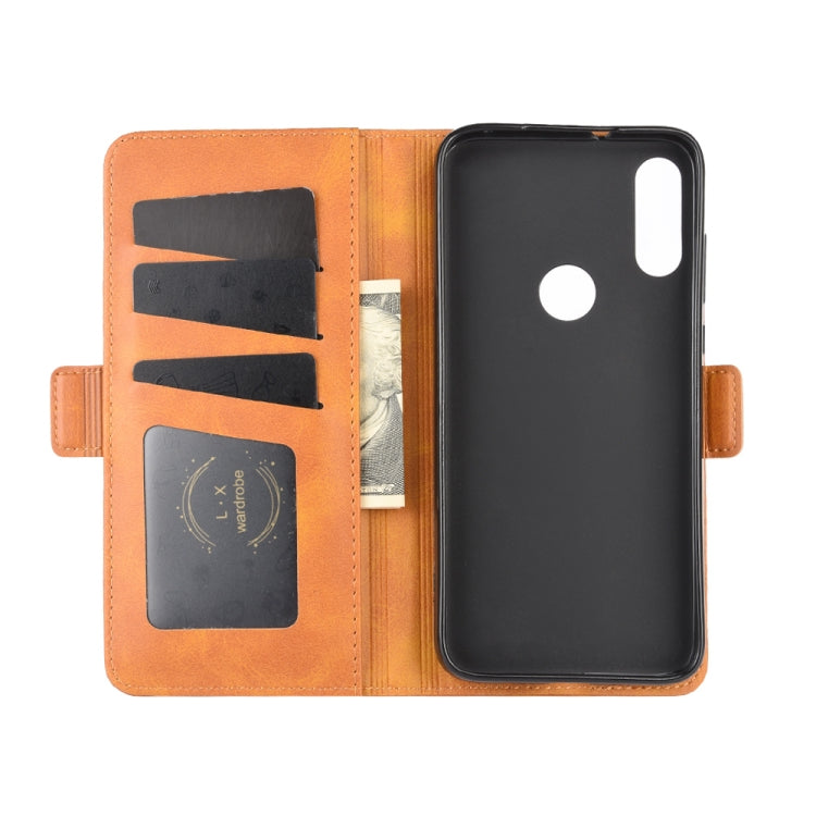For Motorola Moto E 2020 Dual-side Magnetic Buckle Horizontal Flip Leather Case with Holder & Card Slots & Wallet
