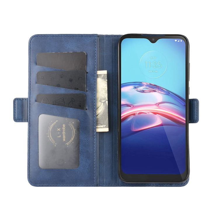 For Motorola Moto E 2020 Dual-side Magnetic Buckle Horizontal Flip Leather Case with Holder & Card Slots & Wallet