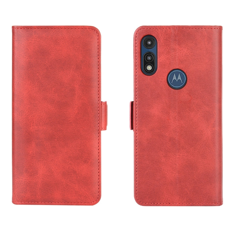 For Motorola Moto E 2020 Dual-side Magnetic Buckle Horizontal Flip Leather Case with Holder & Card Slots & Wallet