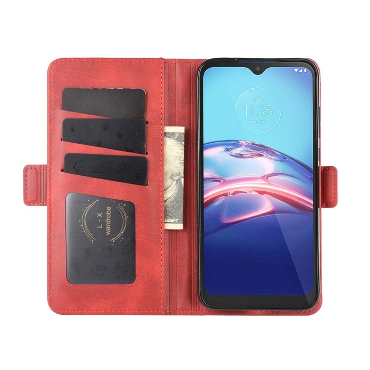 For Motorola Moto E 2020 Dual-side Magnetic Buckle Horizontal Flip Leather Case with Holder & Card Slots & Wallet