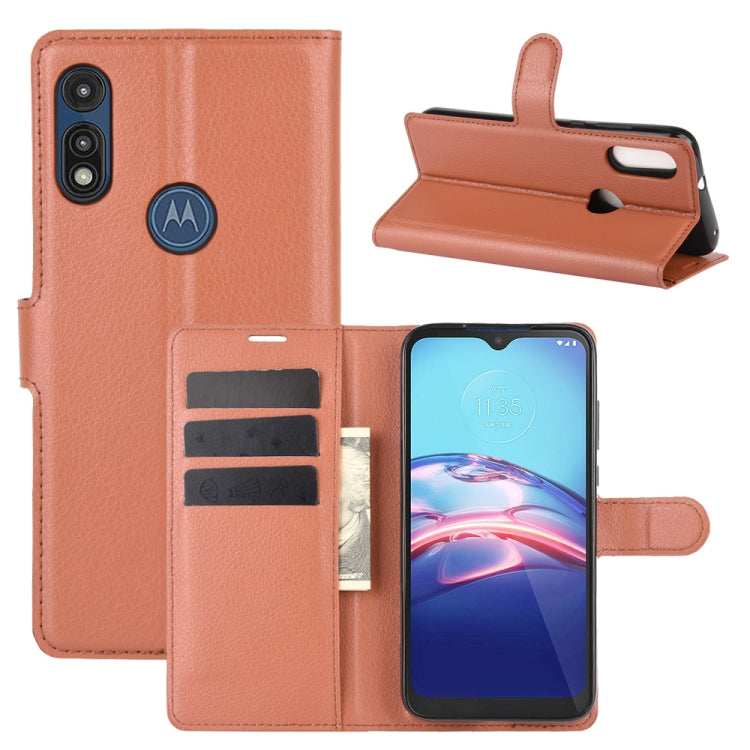 For Motorola Moto E 2020 Litchi Texture Horizontal Flip Protective Case with Holder & Card Slots & Wallet