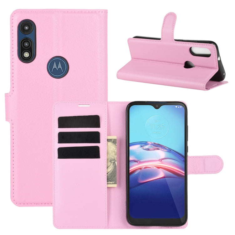 For Motorola Moto E 2020 Litchi Texture Horizontal Flip Protective Case with Holder & Card Slots & Wallet