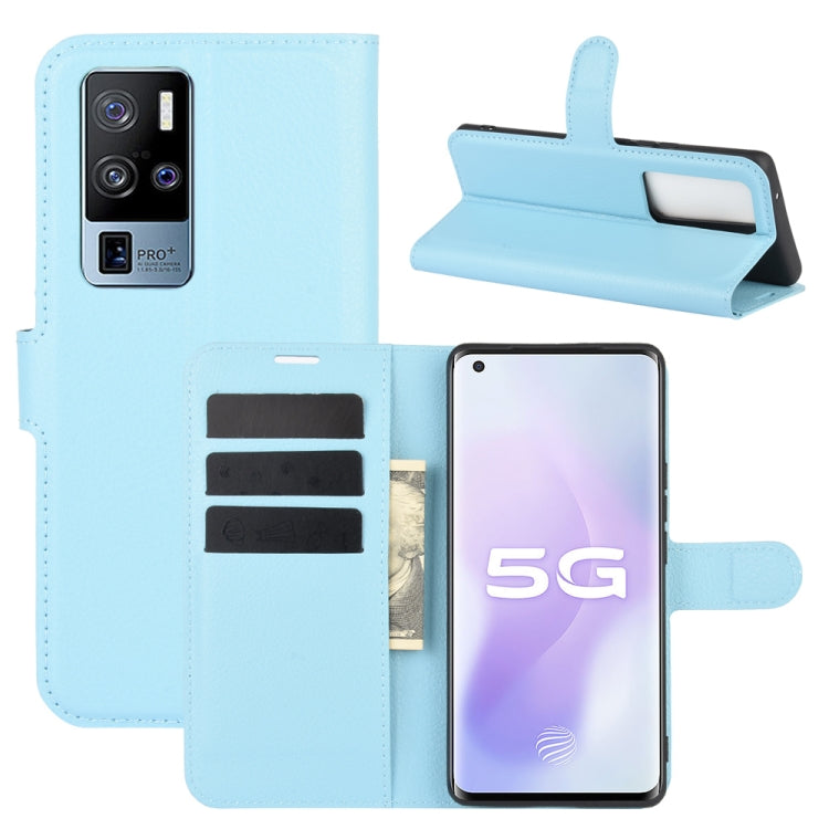 For Vivo X50 Pro+ Litchi Texture Horizontal Flip Protective Case with Holder & Card Slots & Wallet