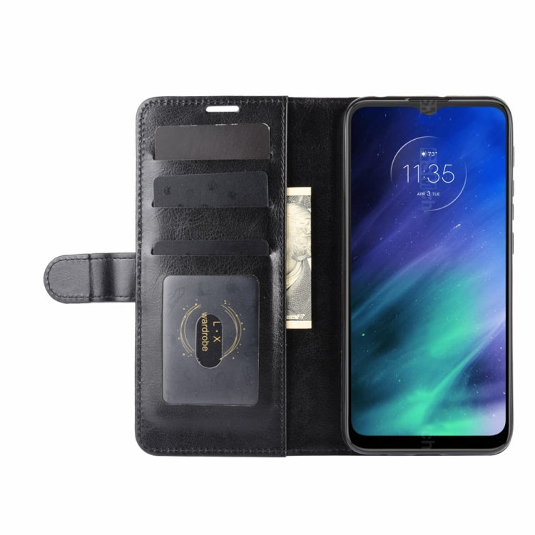 For Motorola One Fusion R64 Texture Single Horizontal Flip Protective Case with Holder & Card Slots & Wallet& Photo Frame