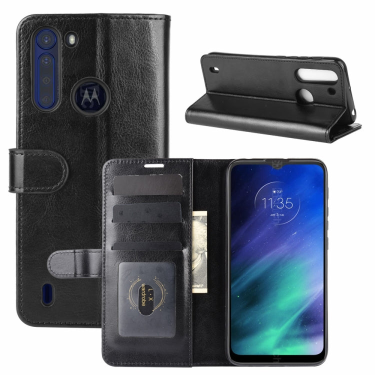 For Motorola One Fusion R64 Texture Single Horizontal Flip Protective Case with Holder & Card Slots & Wallet& Photo Frame