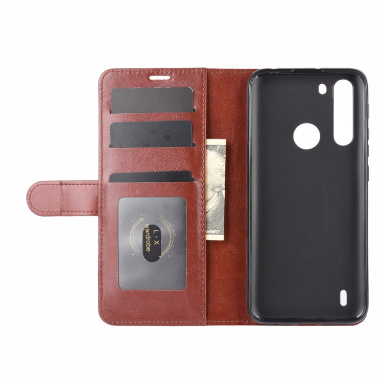 For Motorola One Fusion R64 Texture Single Horizontal Flip Protective Case with Holder & Card Slots & Wallet& Photo Frame