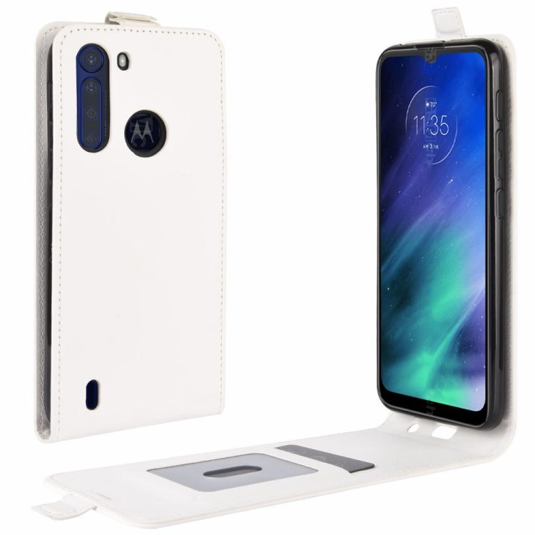 For Motorola One Fusion R64 Texture Single Vertical Flip Leather Protective Case with Card Slots & Photo Frame