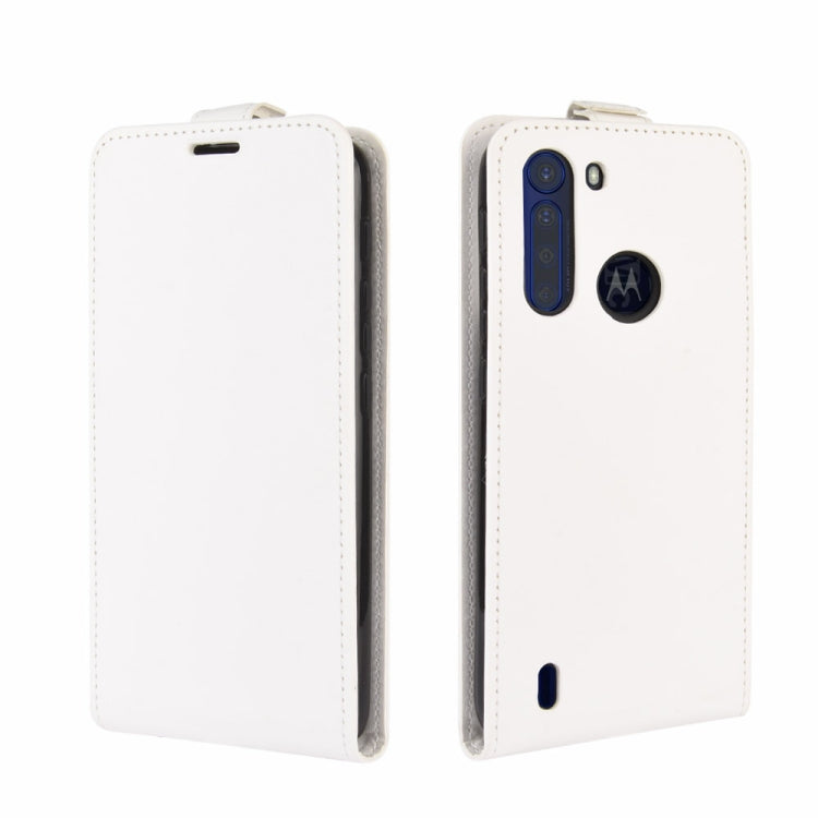 For Motorola One Fusion R64 Texture Single Vertical Flip Leather Protective Case with Card Slots & Photo Frame