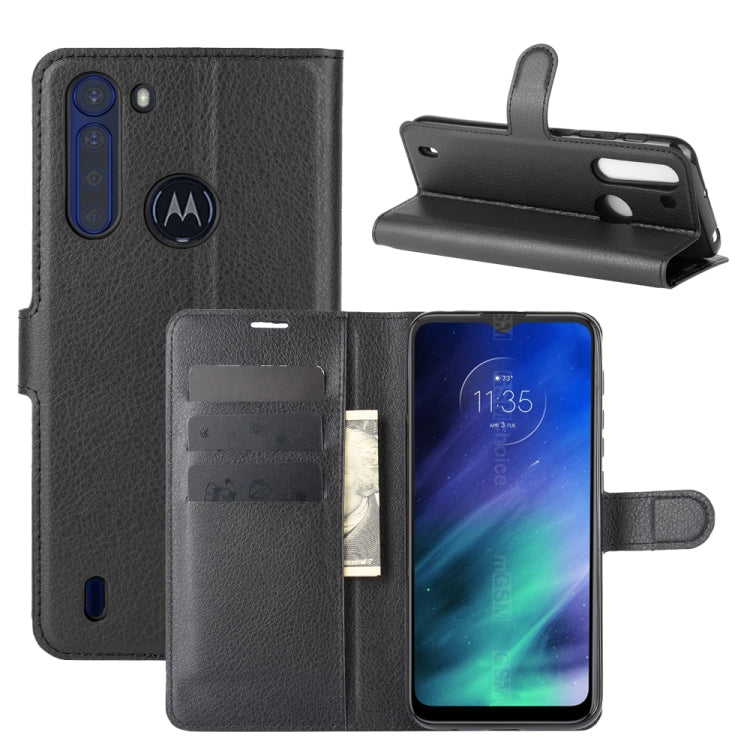 For Motorola One Fusion Litchi Texture Horizontal Flip Protective Case with Holder & Card Slots & Wallet
