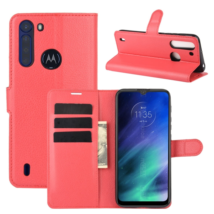 For Motorola One Fusion Litchi Texture Horizontal Flip Protective Case with Holder & Card Slots & Wallet