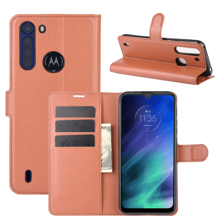 For Motorola One Fusion Litchi Texture Horizontal Flip Protective Case with Holder & Card Slots & Wallet