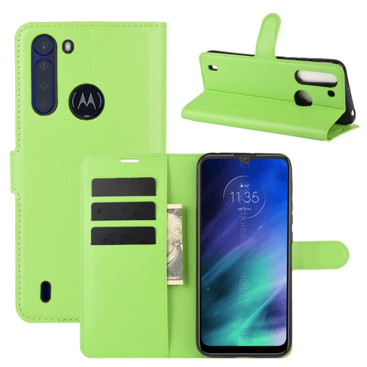 For Motorola One Fusion Litchi Texture Horizontal Flip Protective Case with Holder & Card Slots & Wallet