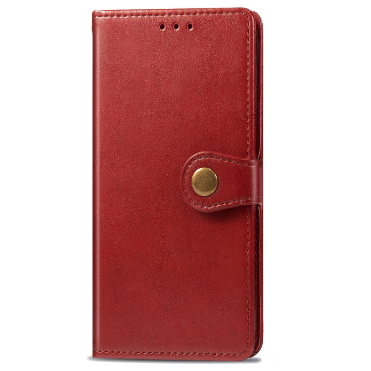 For Xiaomi Redmi 9A Retro Solid Color Leather Buckle Phone Case with Lanyard & Photo Frame & Card Slot & Wallet & Stand Function