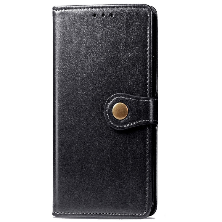 For Xiaomi Redmi 9C Retro Solid Color Leather Buckle Phone Case with Lanyard & Photo Frame & Card Slot & Wallet & Stand Function
