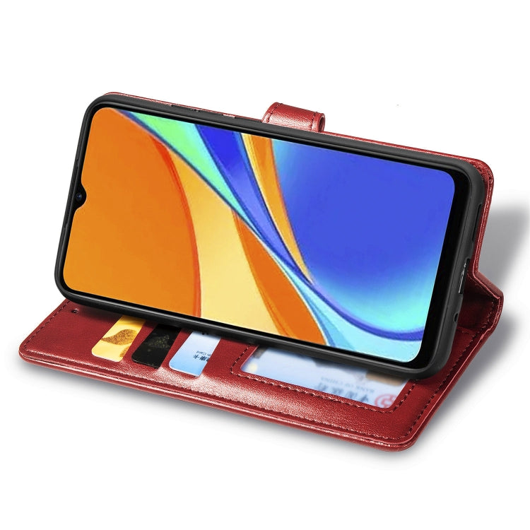 For Xiaomi Redmi 9C Retro Solid Color Leather Buckle Phone Case with Lanyard & Photo Frame & Card Slot & Wallet & Stand Function