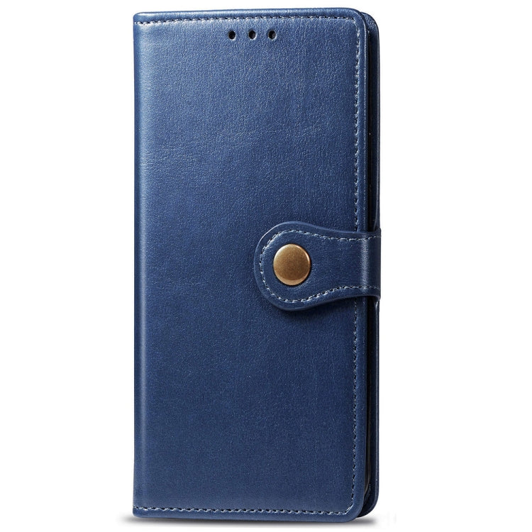 For Xiaomi Redmi 9C Retro Solid Color Leather Buckle Phone Case with Lanyard & Photo Frame & Card Slot & Wallet & Stand Function