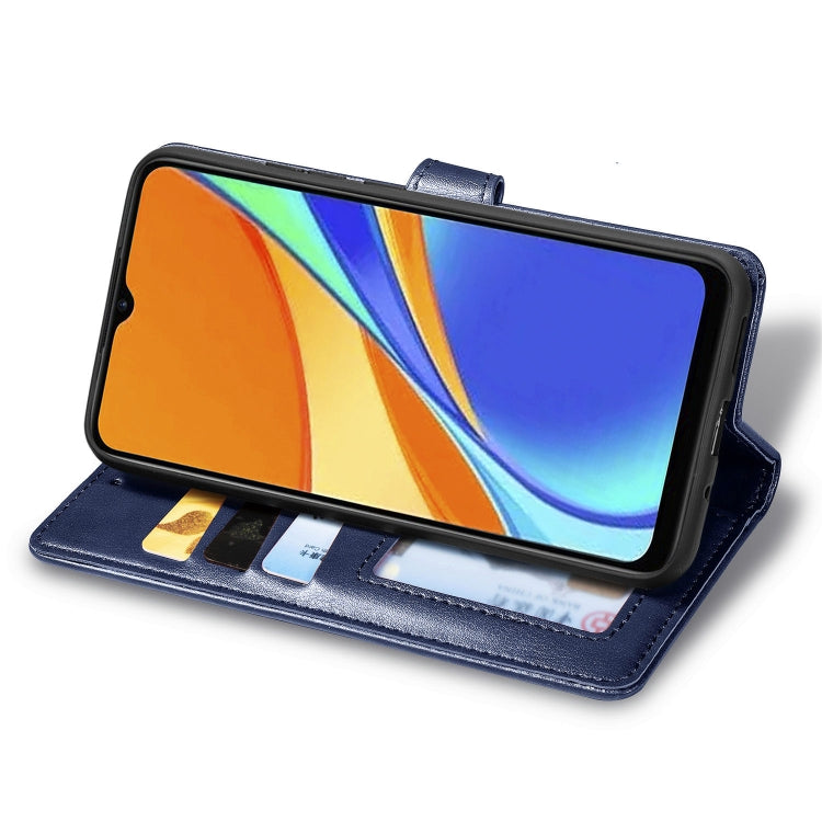 For Xiaomi Redmi 9C Retro Solid Color Leather Buckle Phone Case with Lanyard & Photo Frame & Card Slot & Wallet & Stand Function