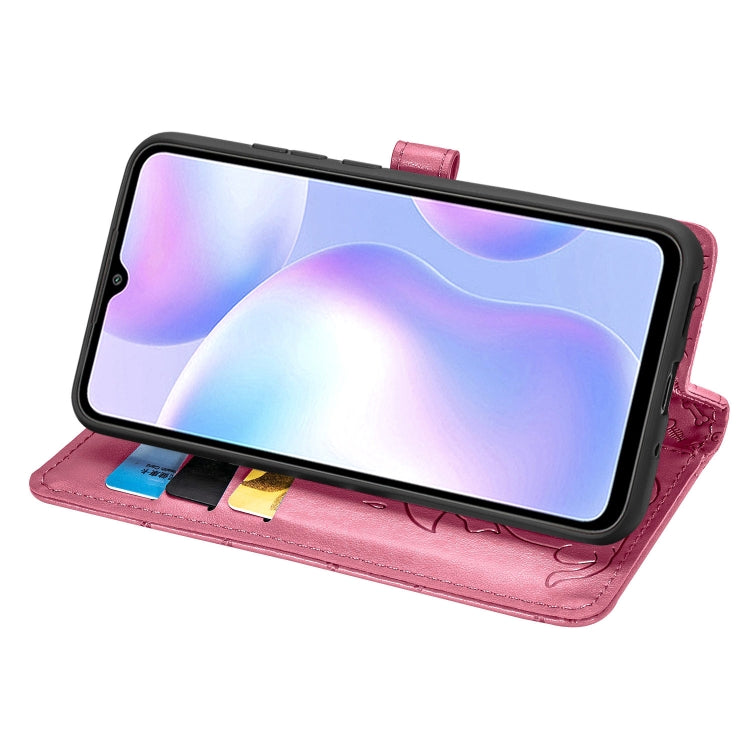 For Xiaomi Redmi 9A Cute Cat and Dog Embossed Horizontal Flip Leather Case with Holder & Card Slots & Wallet & Lanyard