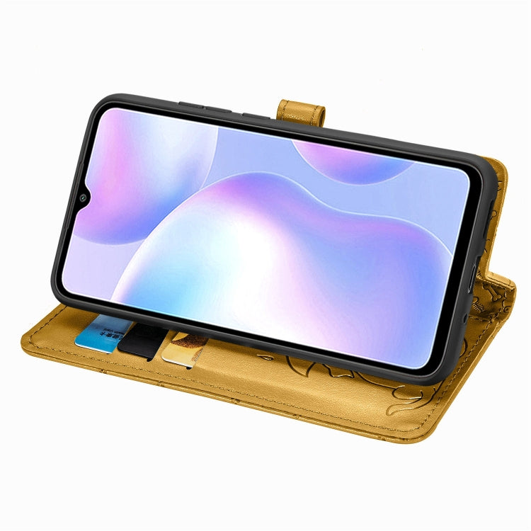 For Xiaomi Redmi 9A Cute Cat and Dog Embossed Horizontal Flip Leather Case with Holder & Card Slots & Wallet & Lanyard
