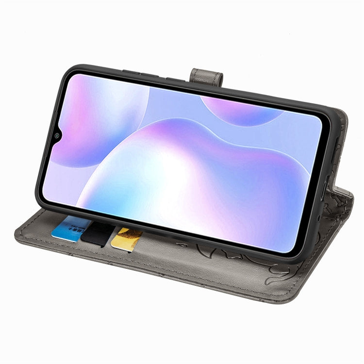 For Xiaomi Redmi 9A Cute Cat and Dog Embossed Horizontal Flip Leather Case with Holder & Card Slots & Wallet & Lanyard