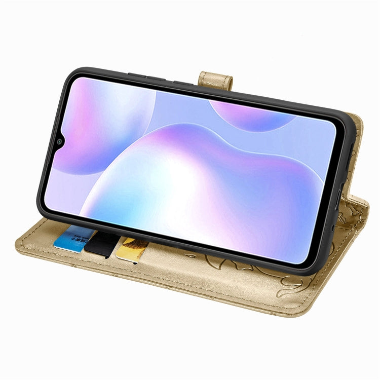 For Xiaomi Redmi 9A Cute Cat and Dog Embossed Horizontal Flip Leather Case with Holder & Card Slots & Wallet & Lanyard