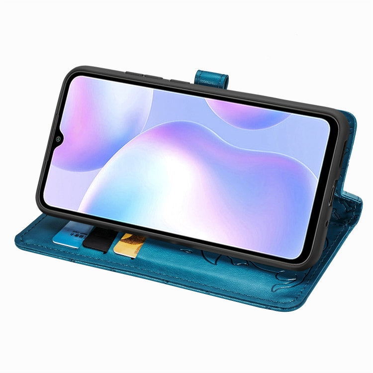 For Xiaomi Redmi 9A Cute Cat and Dog Embossed Horizontal Flip Leather Case with Holder & Card Slots & Wallet & Lanyard