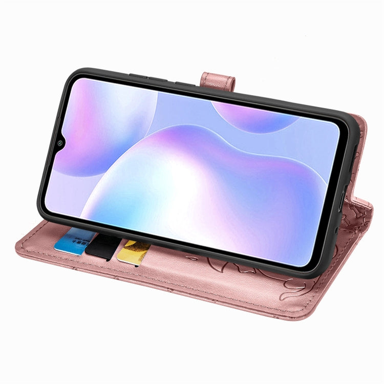 For Xiaomi Redmi 9A Cute Cat and Dog Embossed Horizontal Flip Leather Case with Holder & Card Slots & Wallet & Lanyard